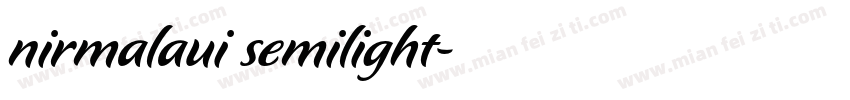 nirmalaui semilight字体转换